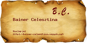Bainer Celesztina névjegykártya